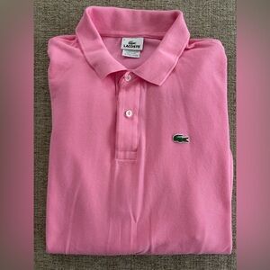 Lacoste Men's Pink Polo long sleeve Shirt